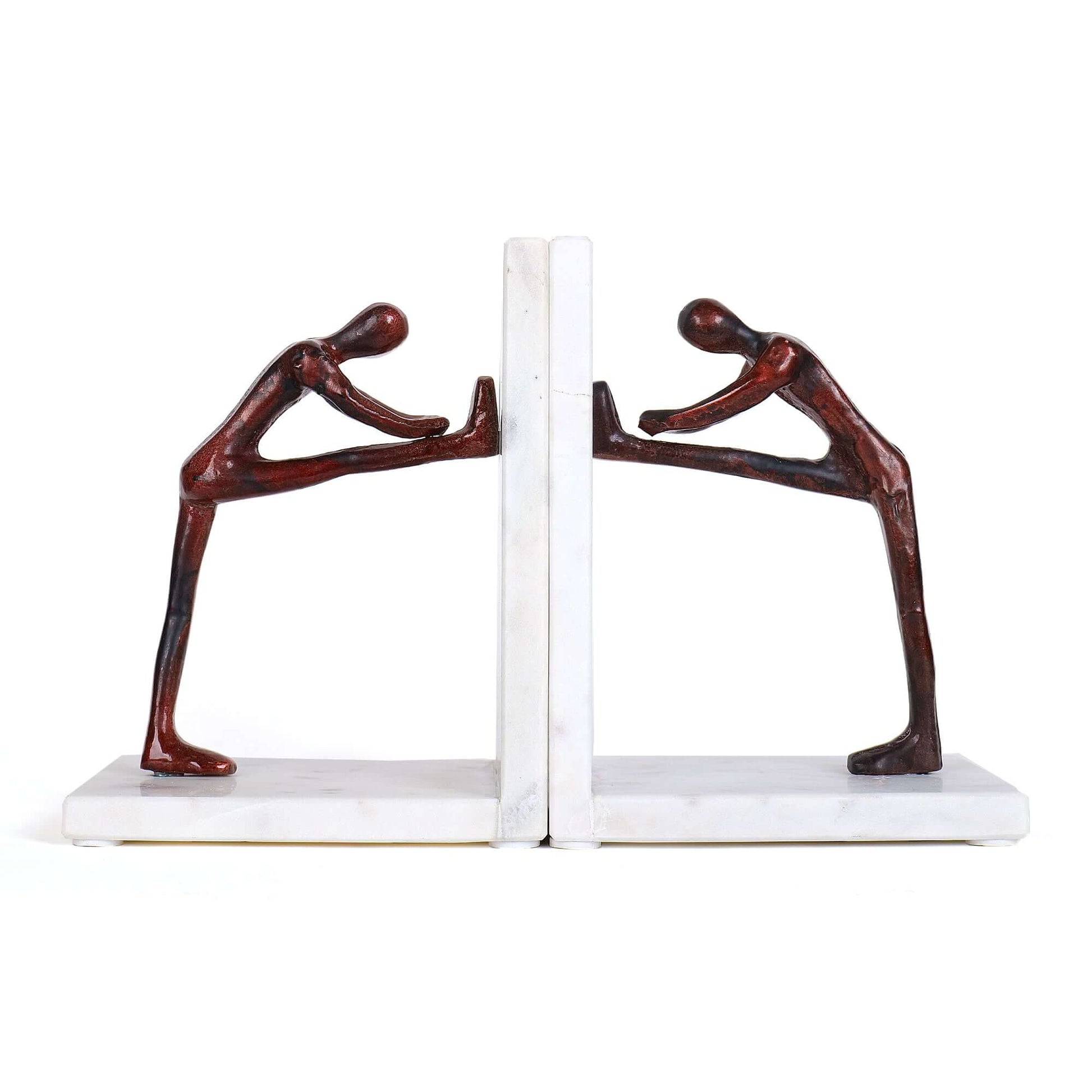 Unique bookends with sculptural design for book lovers