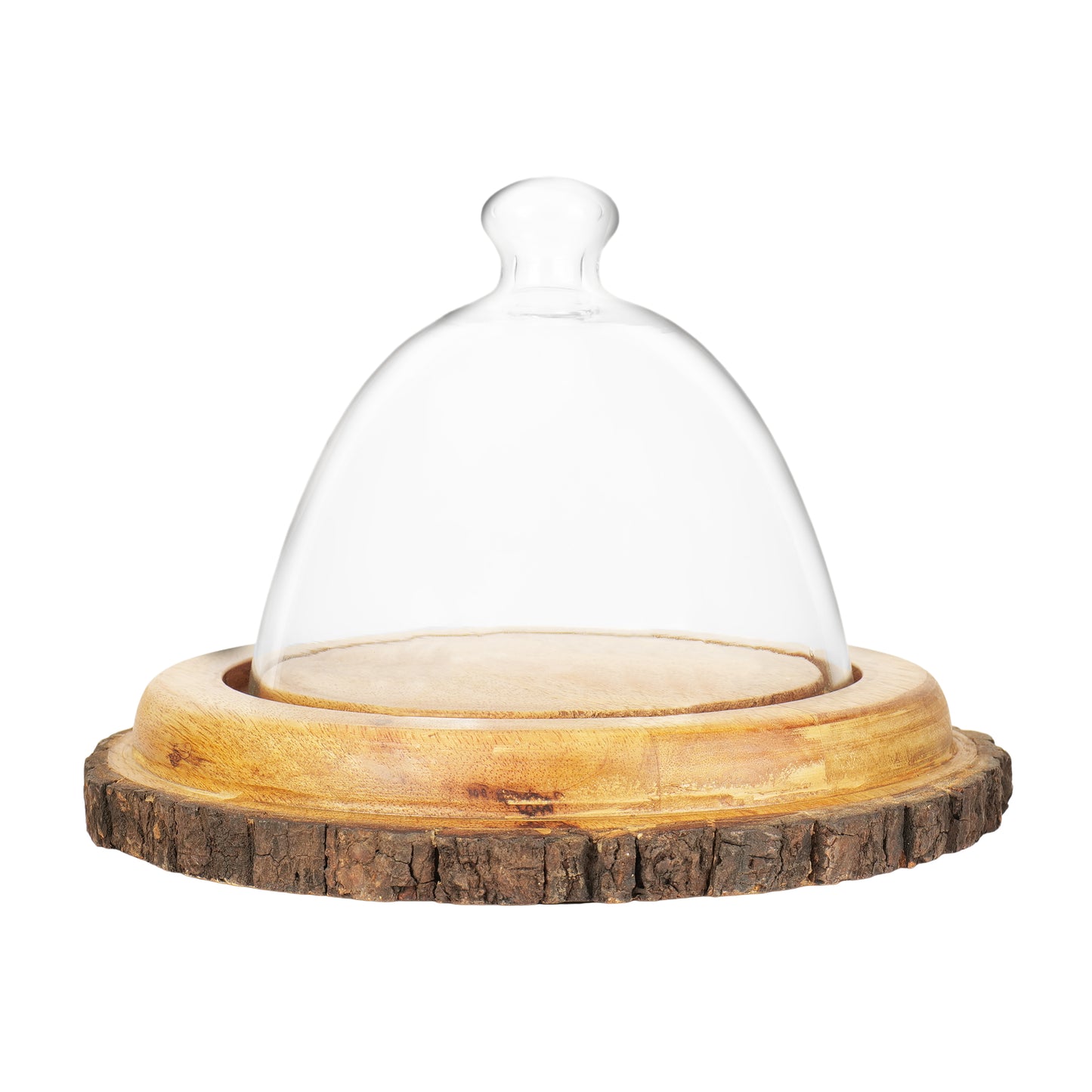 Cake dome with Bark Platter - 6.75 x 5