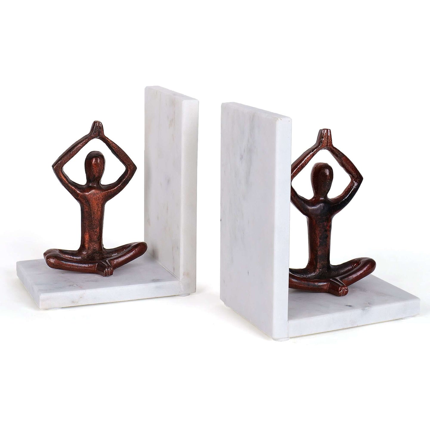 Marble bookends with natural finish for rustic decor