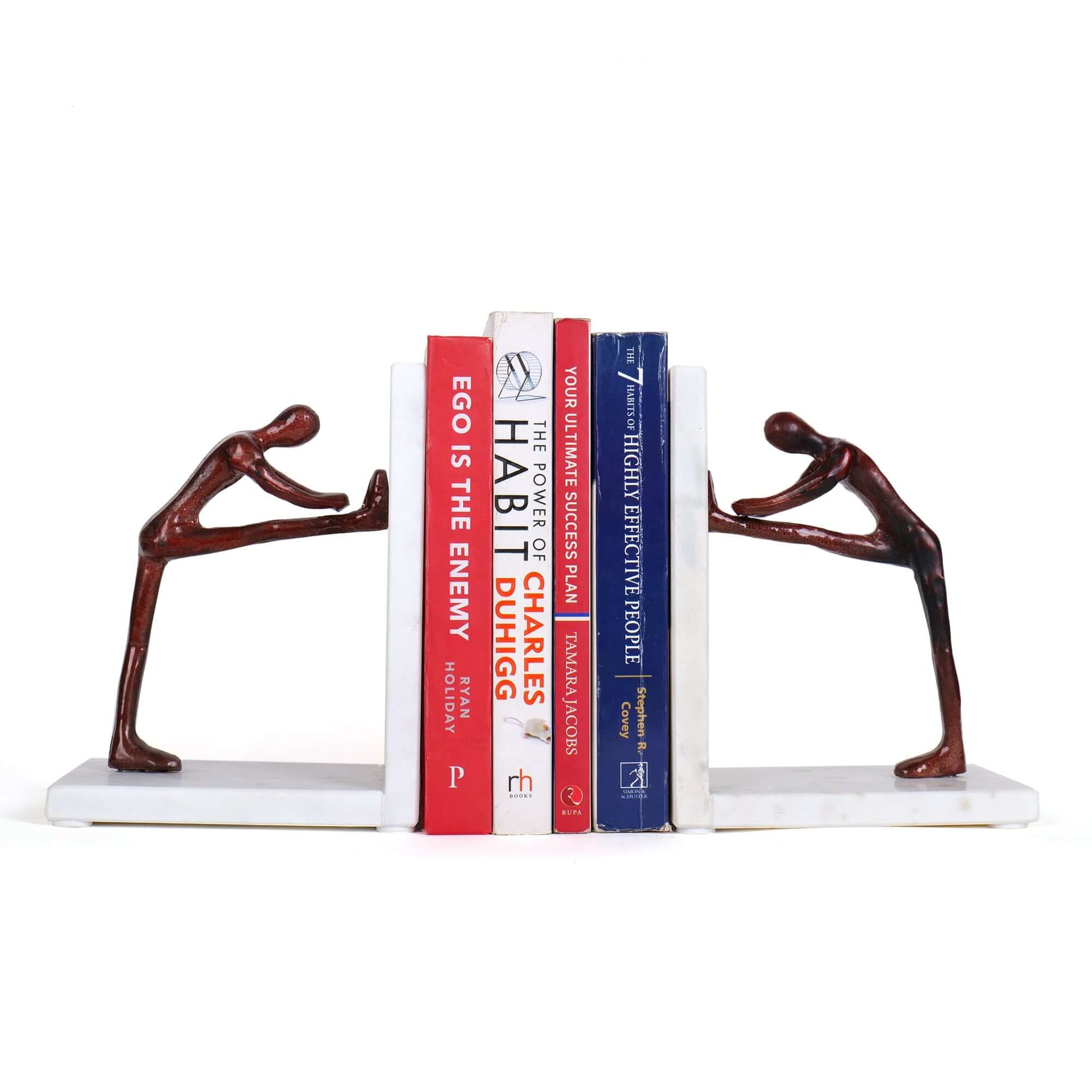 Marble bookends with natural finish for rustic decor