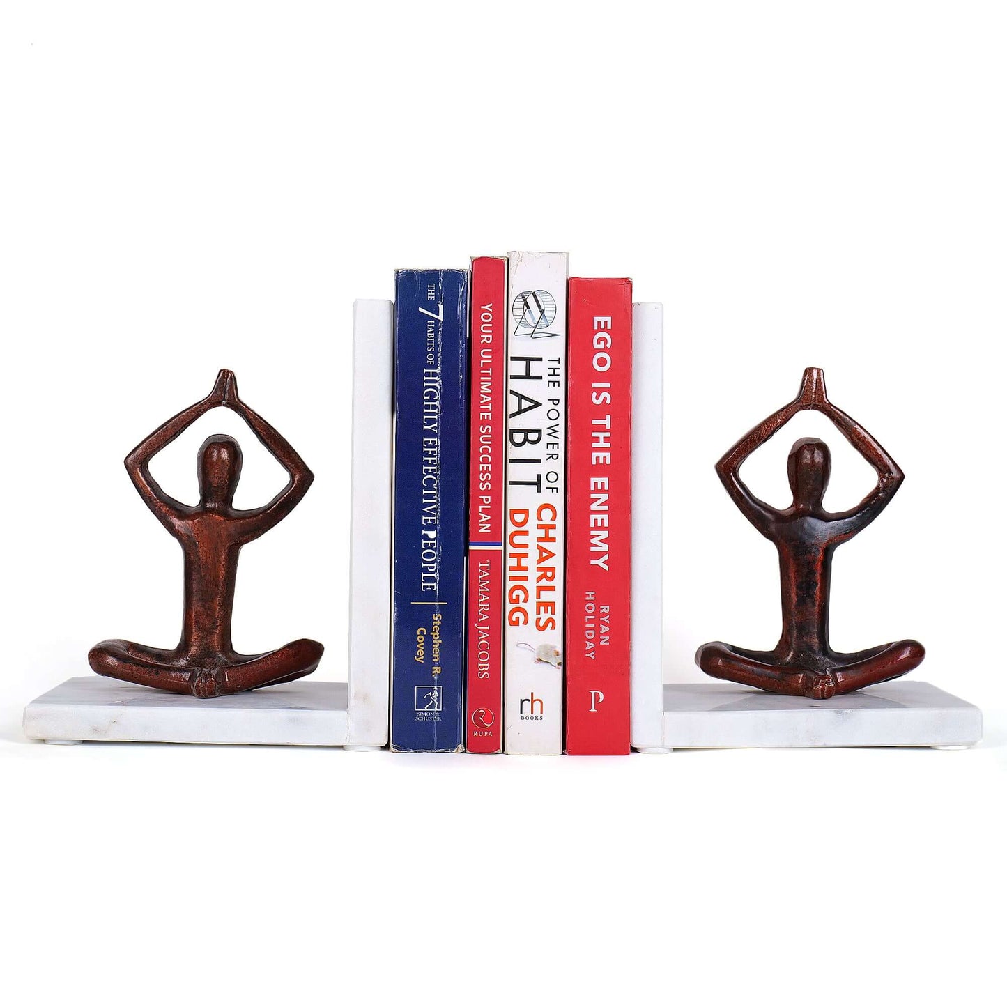 Unique bookends with sculptural design for book lovers