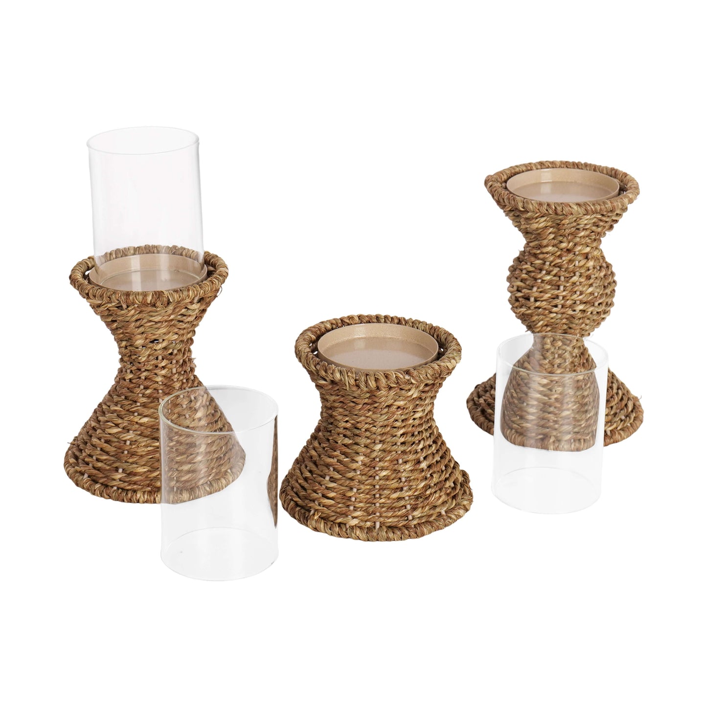 Wicker Glow Candle Trio – Handmade Festive Charm.