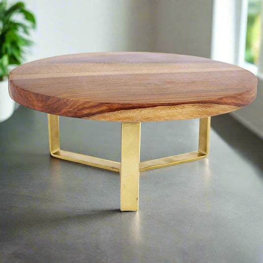 Cake Stand With Metal Pedestal