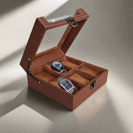 Vegan Leather Watch Organizer (6 slots) - CRB