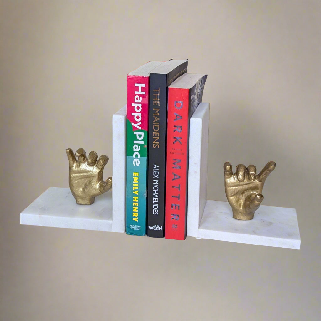 Read Between the Lines: Hand Shape Bookends