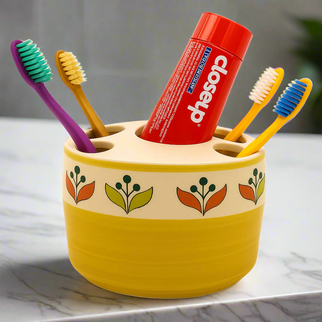 Ceramic Unique Handmade Decorative Toothbrush Holder -YL