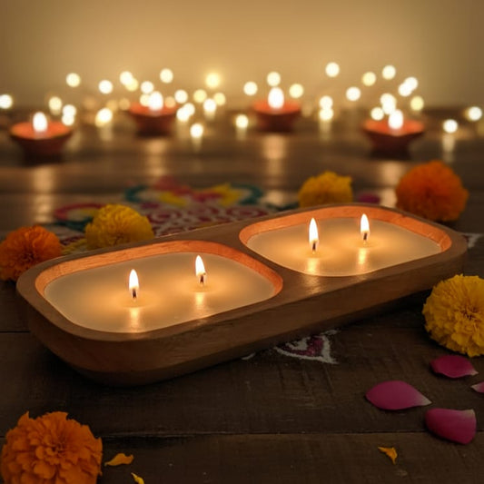 Vanilla Bliss Wooden Wax Candle – Cozy Home Essential 2T