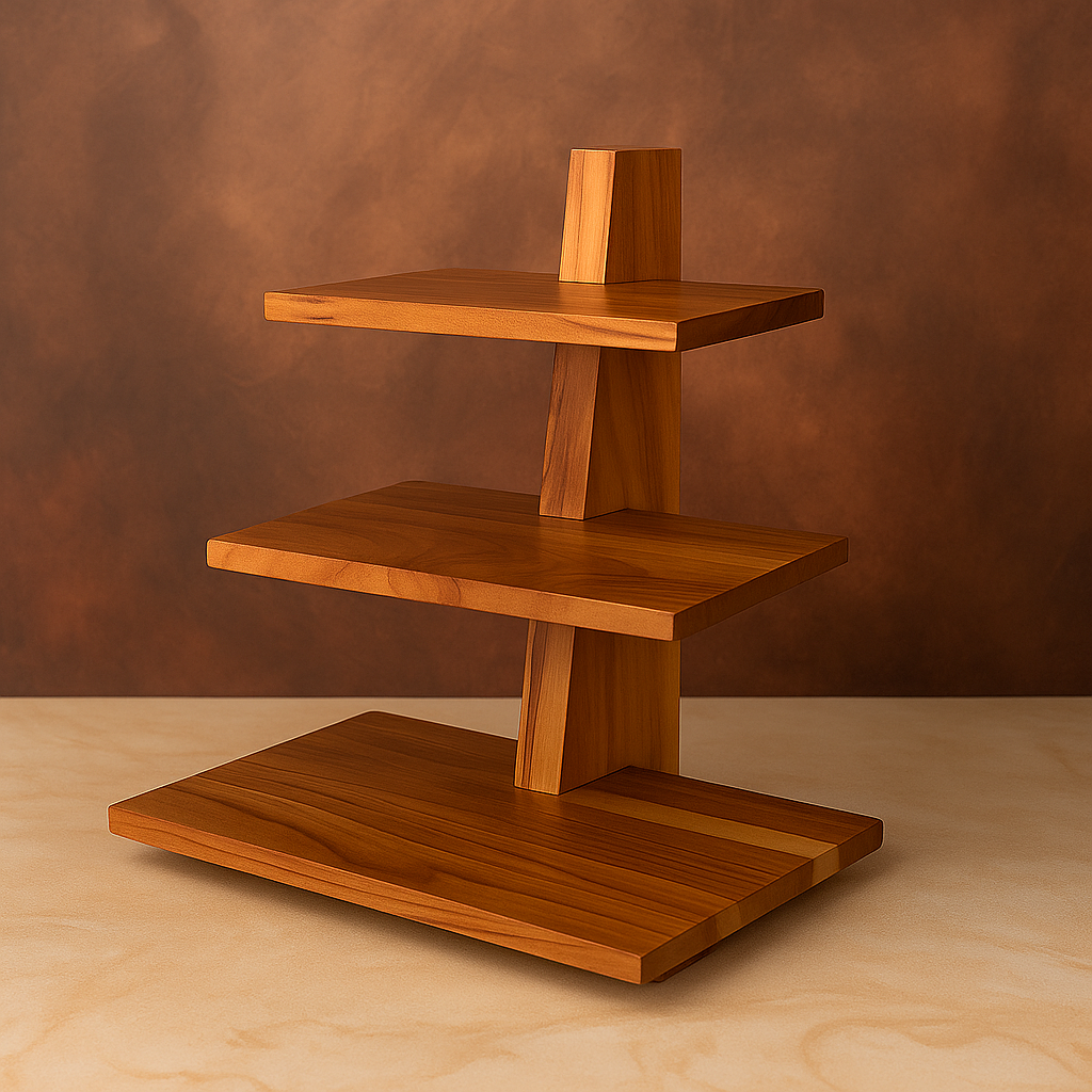 Handcrafted 3 Tiered Server for Desserts, Snacks & High-Tea
