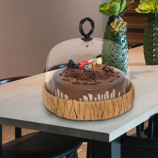 Rustic Cake dome with Wooden base - BLKN