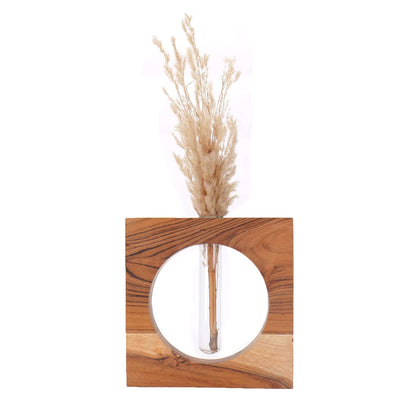 Wooden Test Tube planter for hydroponic plants