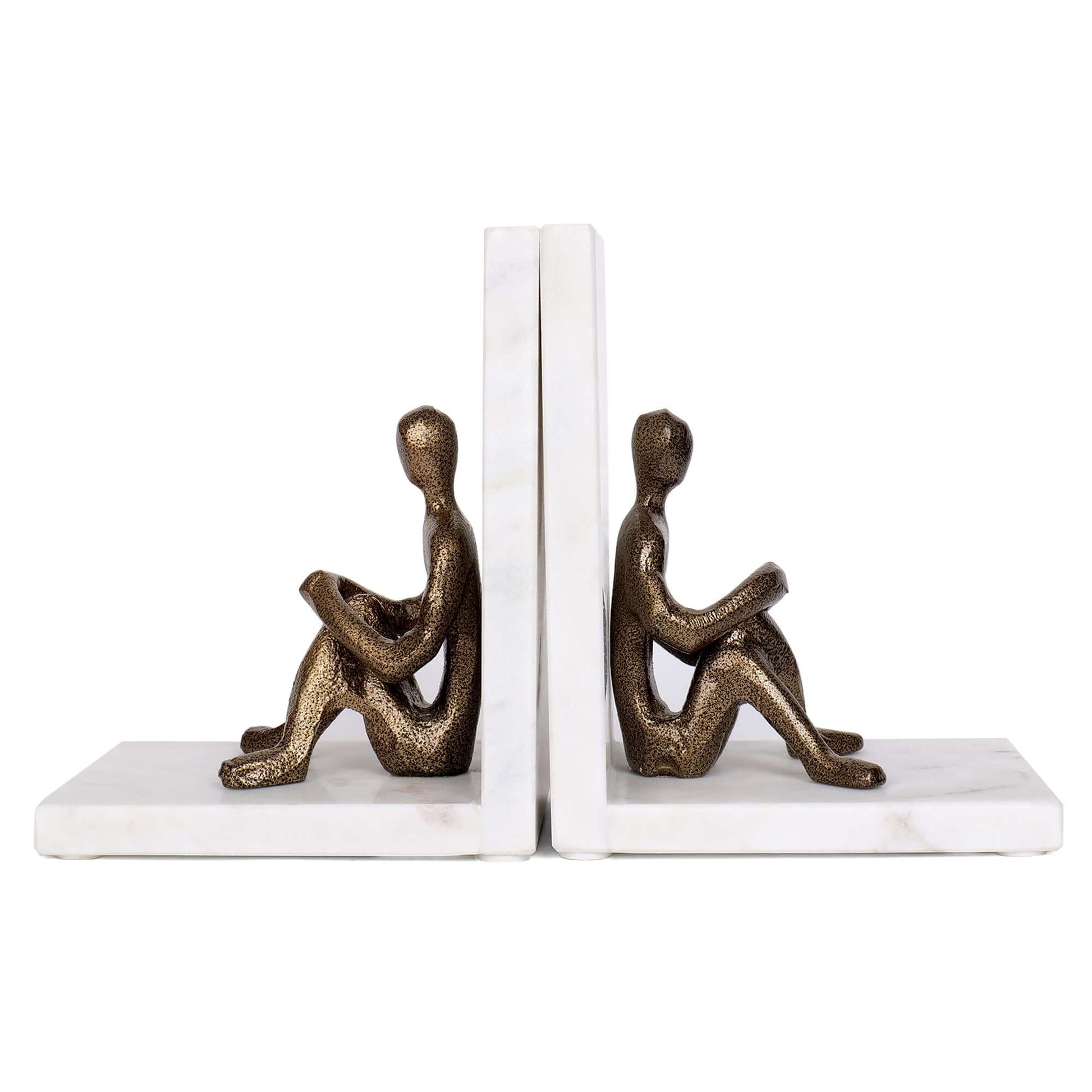 Unique bookends with sculptural design for book lovers