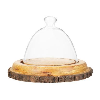 Cake dome with Bark Platter - 6.75 x 5
