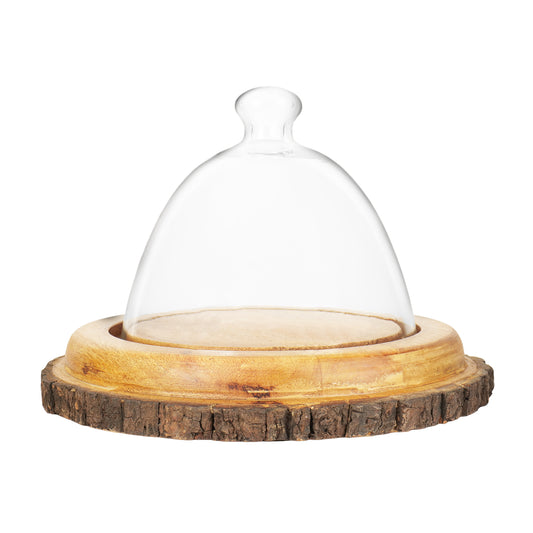 Cake dome with Bark Platter - 6.75 x 5