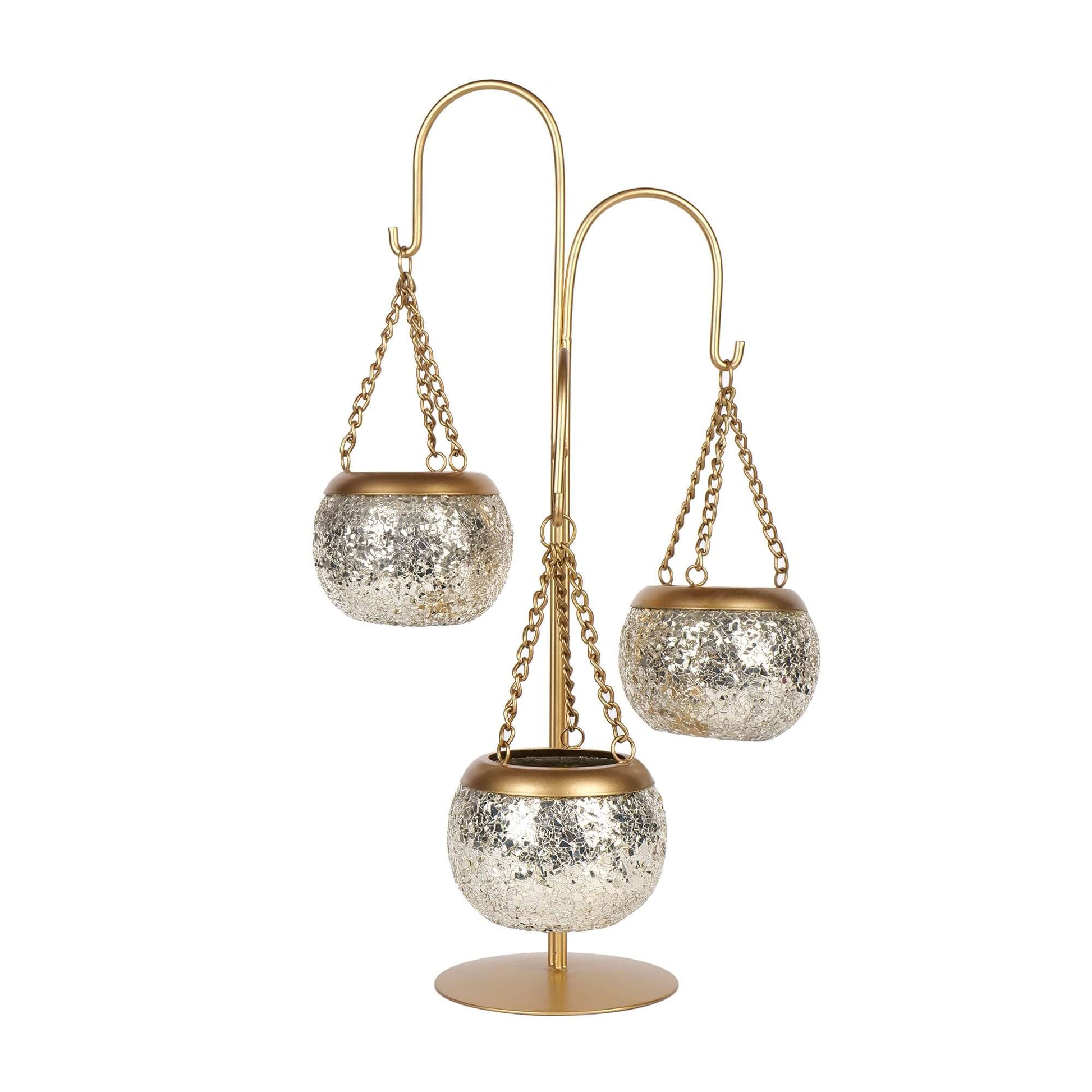 Glass candle holder for tea light candles and ambiance