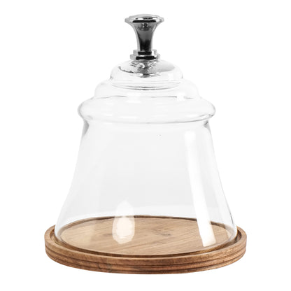 Natural Wooden Handcrafted Cake Dome - 7 inch