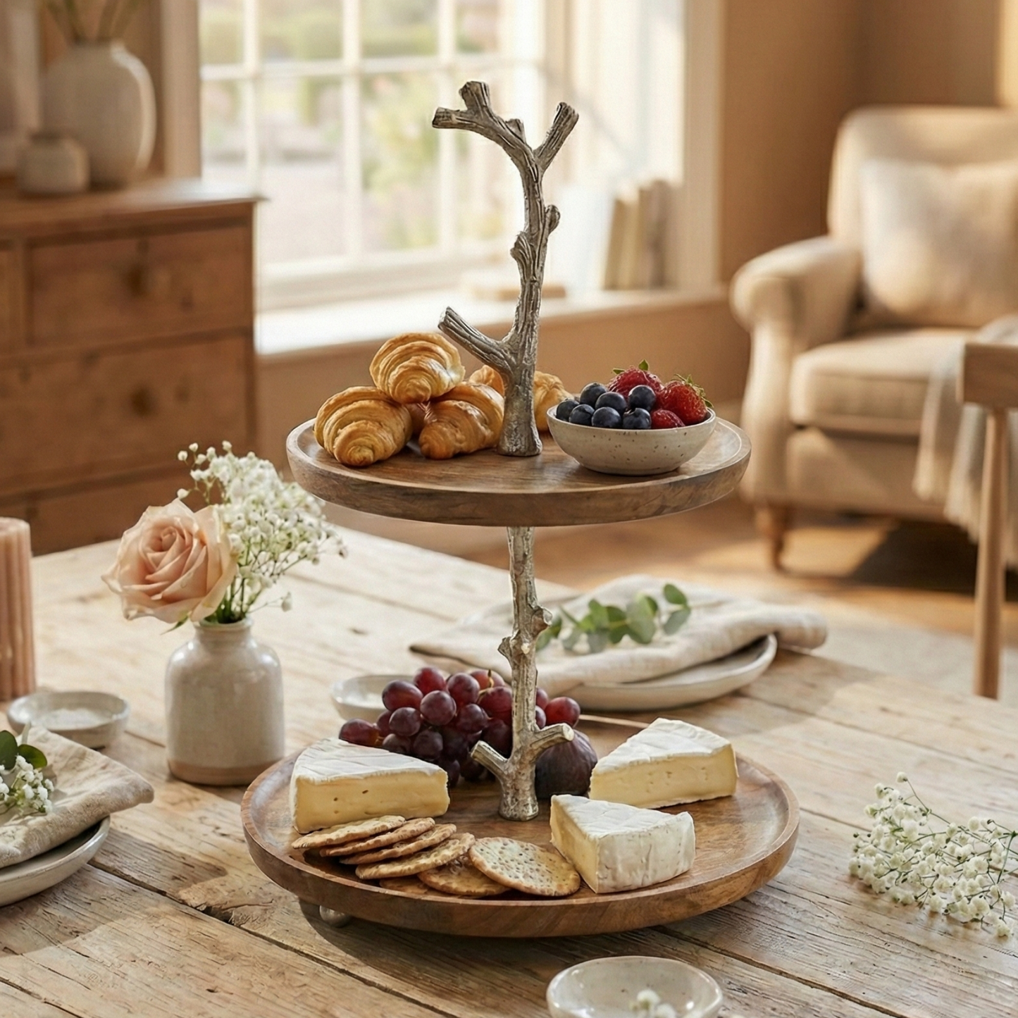 Sweet Sanctuary: The KraftyHome 2-Tier Artisan Branch Stand