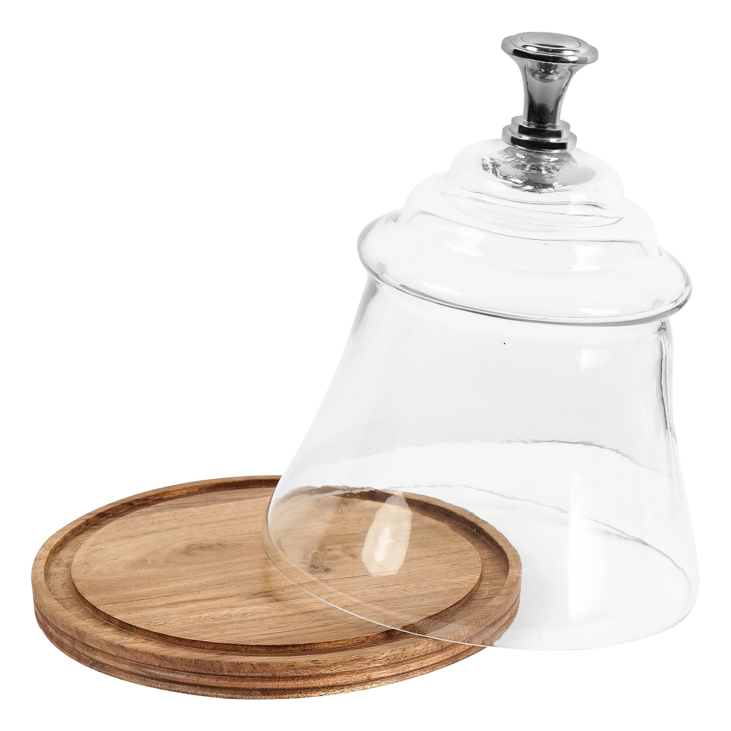 Natural Wooden Handcrafted Cake Dome - 7 inch
