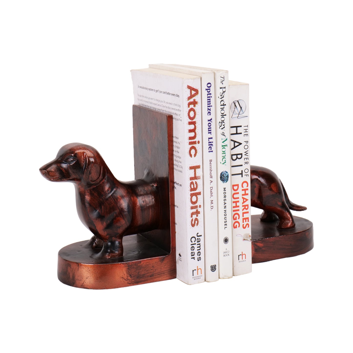 Paws-itive Support: Dachshund Shape Bookends