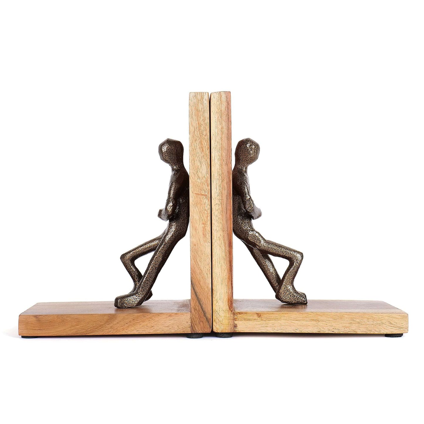 Unique bookends with sculptural design for book lovers