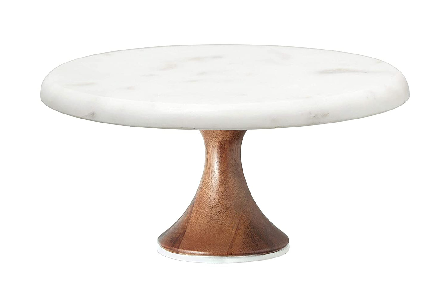Marble and Wood Cake Stand | Cake Platter (10-inch) MB
