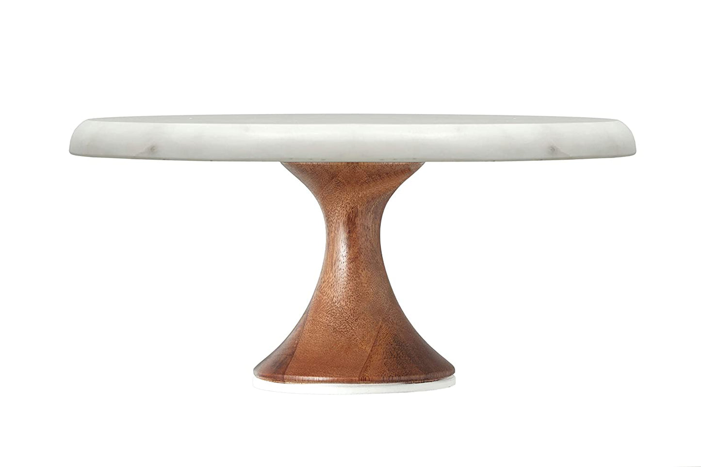 Marble and Wood Cake Stand | Cake Platter (10-inch) MB