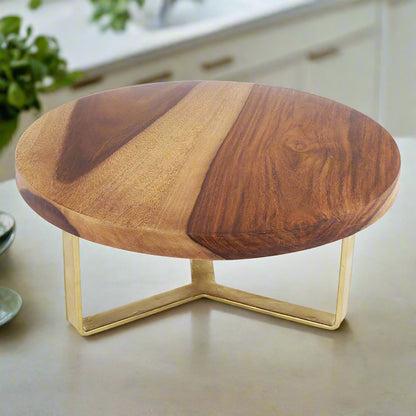 Cake Stand With Metal Pedestal