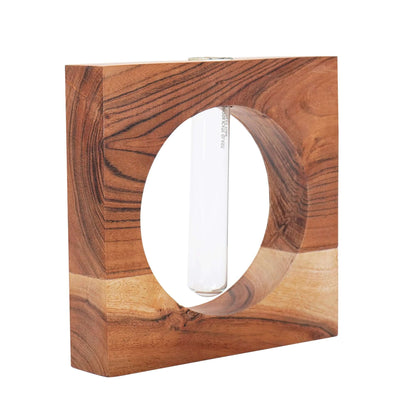 Wooden Test Tube planter for hydroponic plants