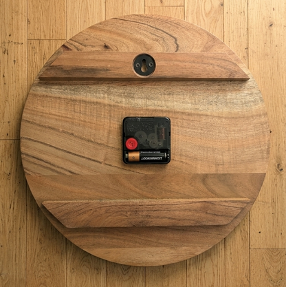 Premium Handcrafted Wooden Wall Clock for Living Room, Bed Room, and Office | Perfect Luxury Gifting Decor (15-Inch)