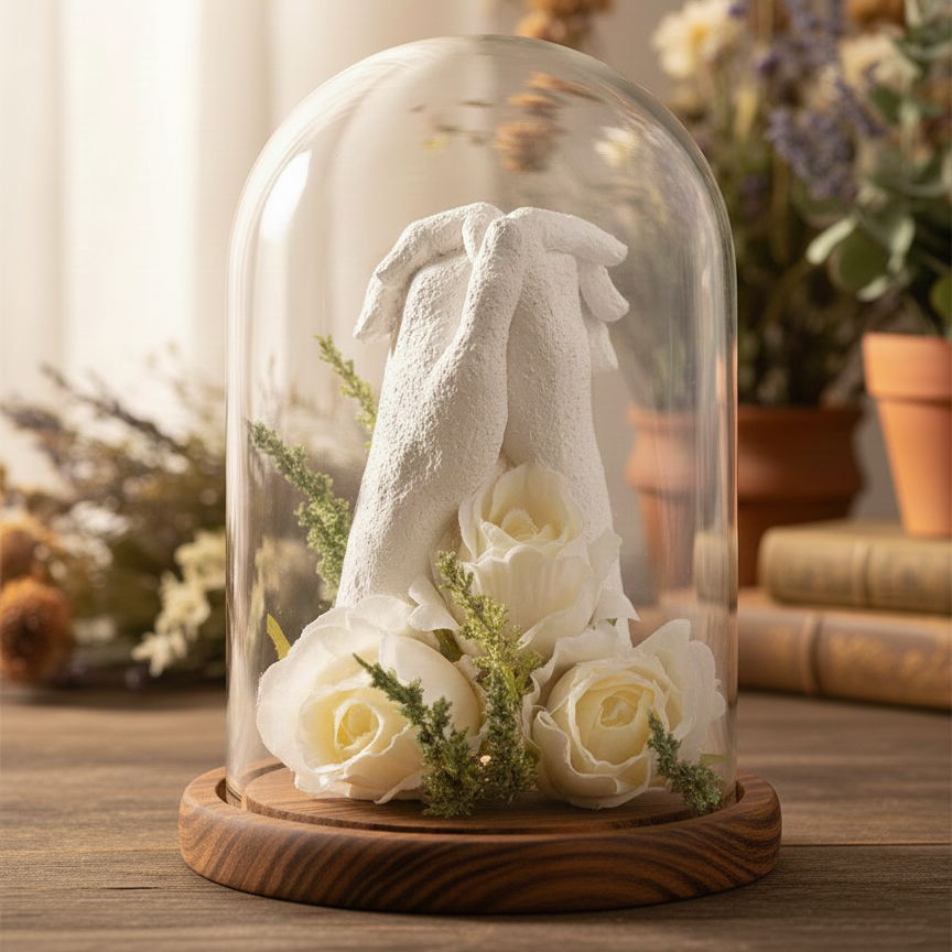 Decorative Clear Glass Dome , Cloche Bell Jar Display - 6 x 9 inch