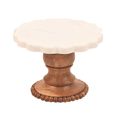 Marble Marvel: Elevate Your Dessert Display - 8 inch
