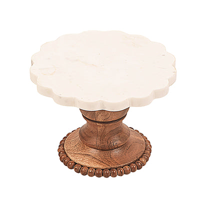 Marble Marvel: Elevate Your Dessert Display - 8 inch