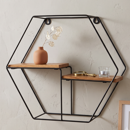 Wall Shelf for living/bedroom/bathroom - Hexagon