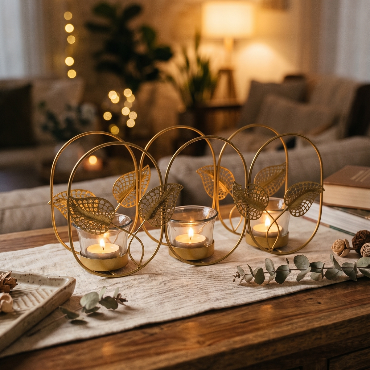 Tealight Candle Holder for Home Decor with Glass - LFJ
