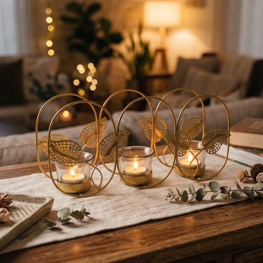 Tealight Candle Holder for Home Decor with Glass - LFJ