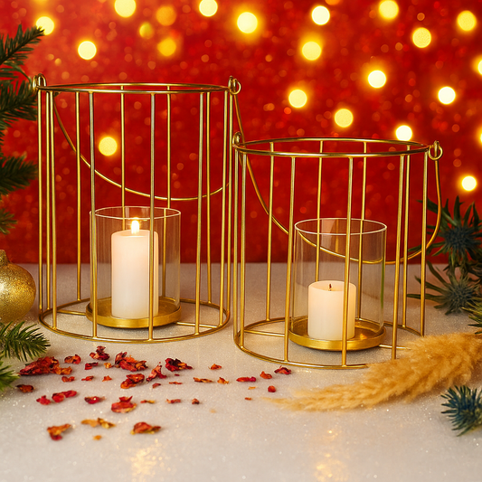 Metal floor Lanterns - Set of 2