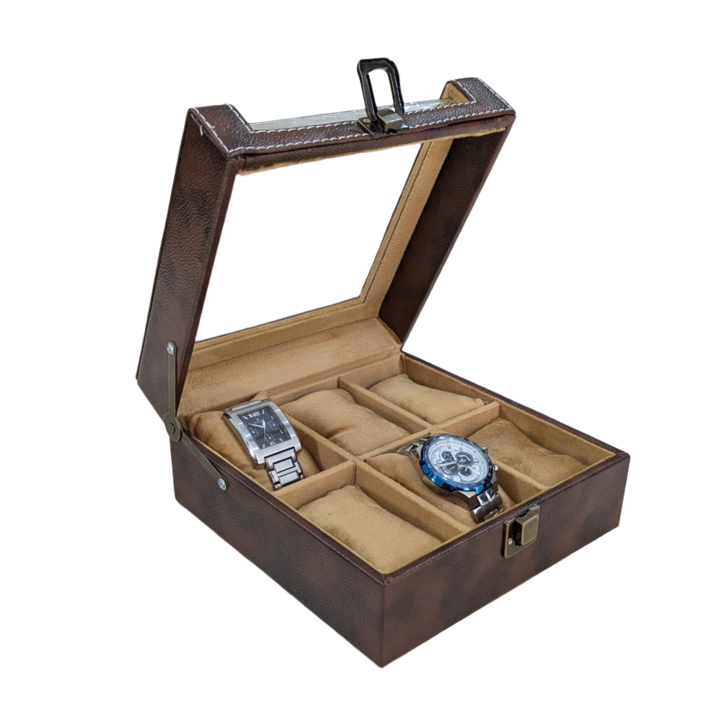 Vegan Leather Watch Organizer (6 slots) - CF