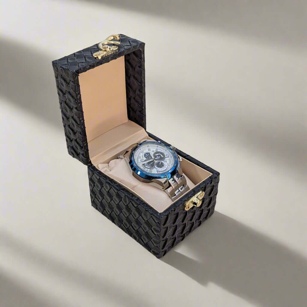 Watch Case Vegan Leather - 1 slot - Set of 2