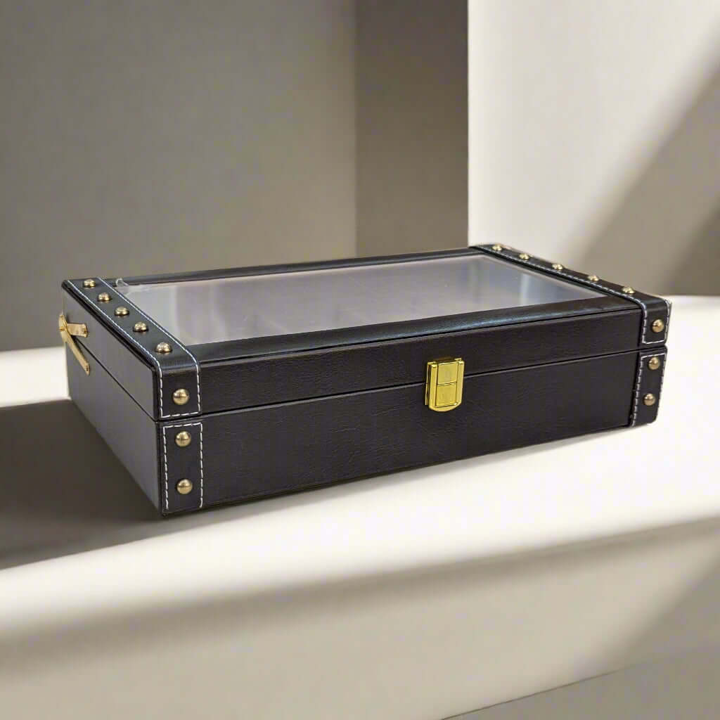 Luxury watch organizer for showcasing high-end timepieces