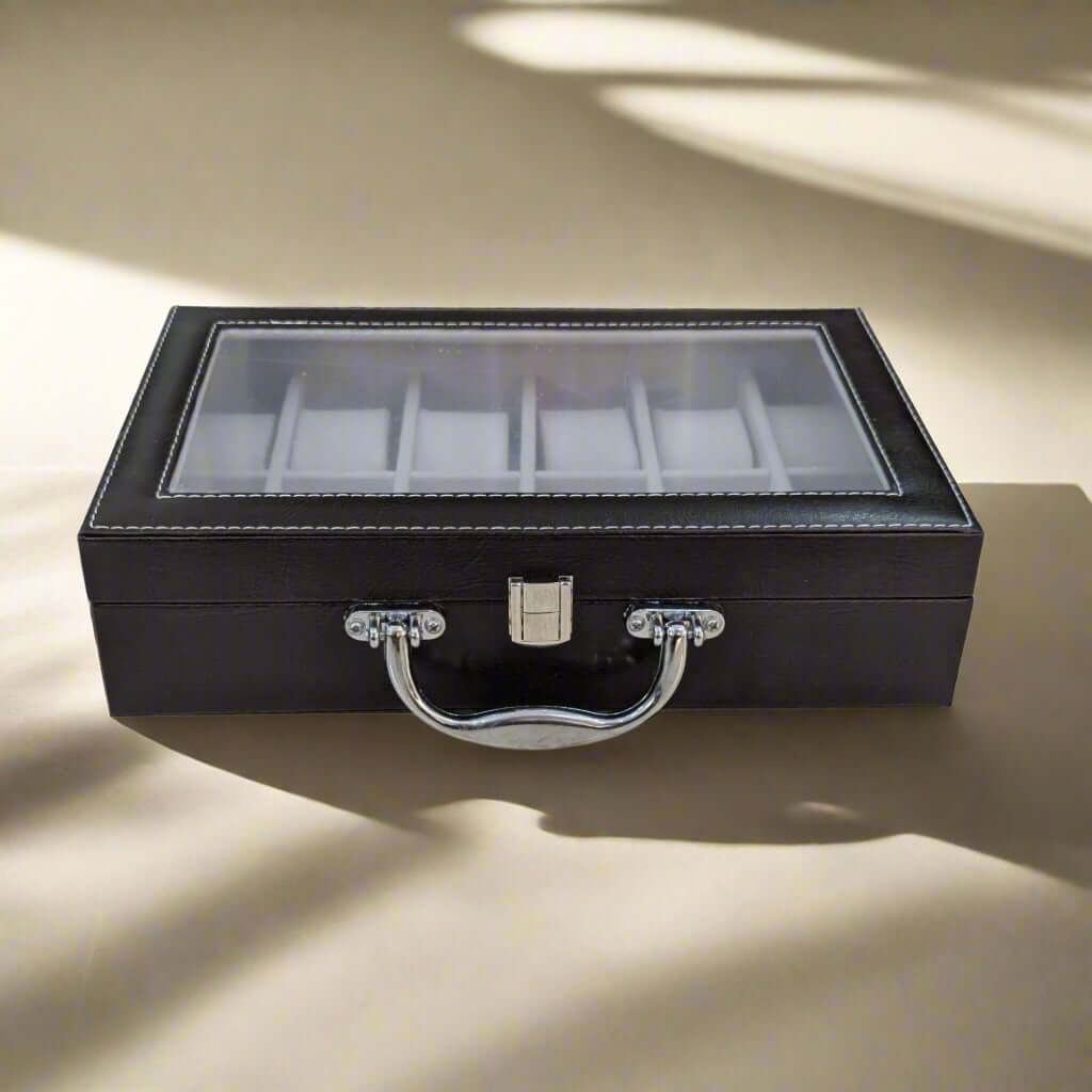 Luxury watch organizer for showcasing high-end timepieces