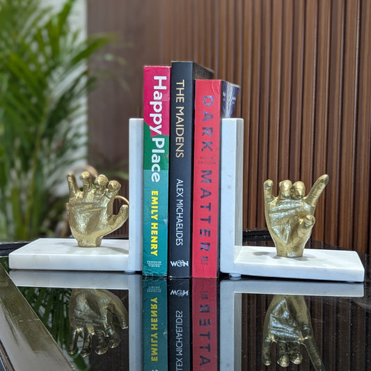 Read Between the Lines: Hand Shape Bookends