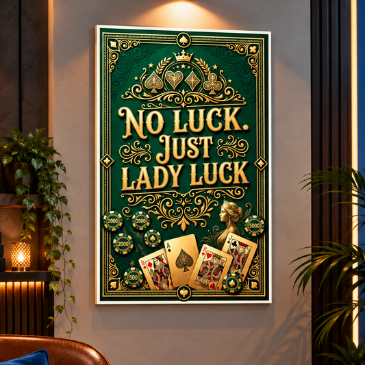 Poker & Card Night Canvas Print with Frame - Buy 1 Get 1 Free