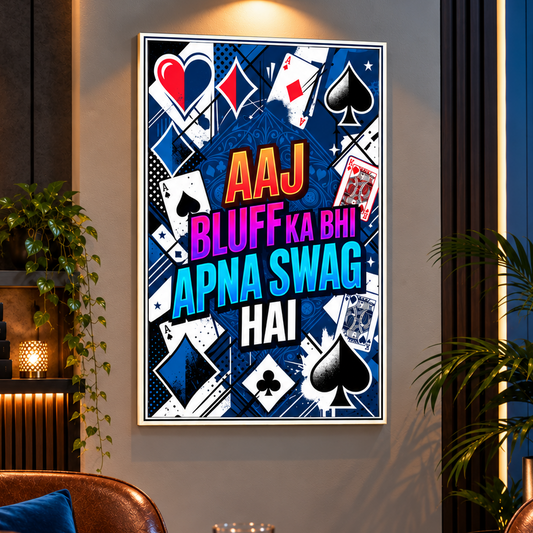 Poker & Card Night Canvas Print with Frame - Buy 1 Get 1 Free