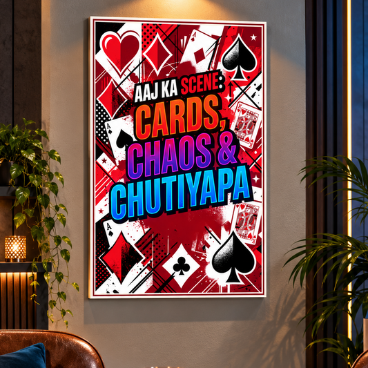 Poker & Card Night Canvas Print with Frame - Buy 1 Get 1 Free