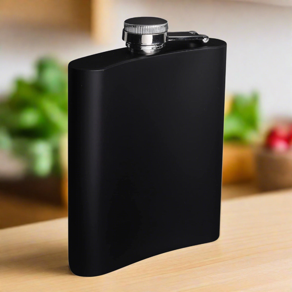 Stainless Steel Hip Flask for your Bar - Matte black
