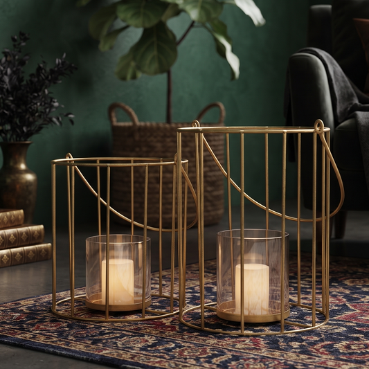 Metal floor Lanterns - Set of 2