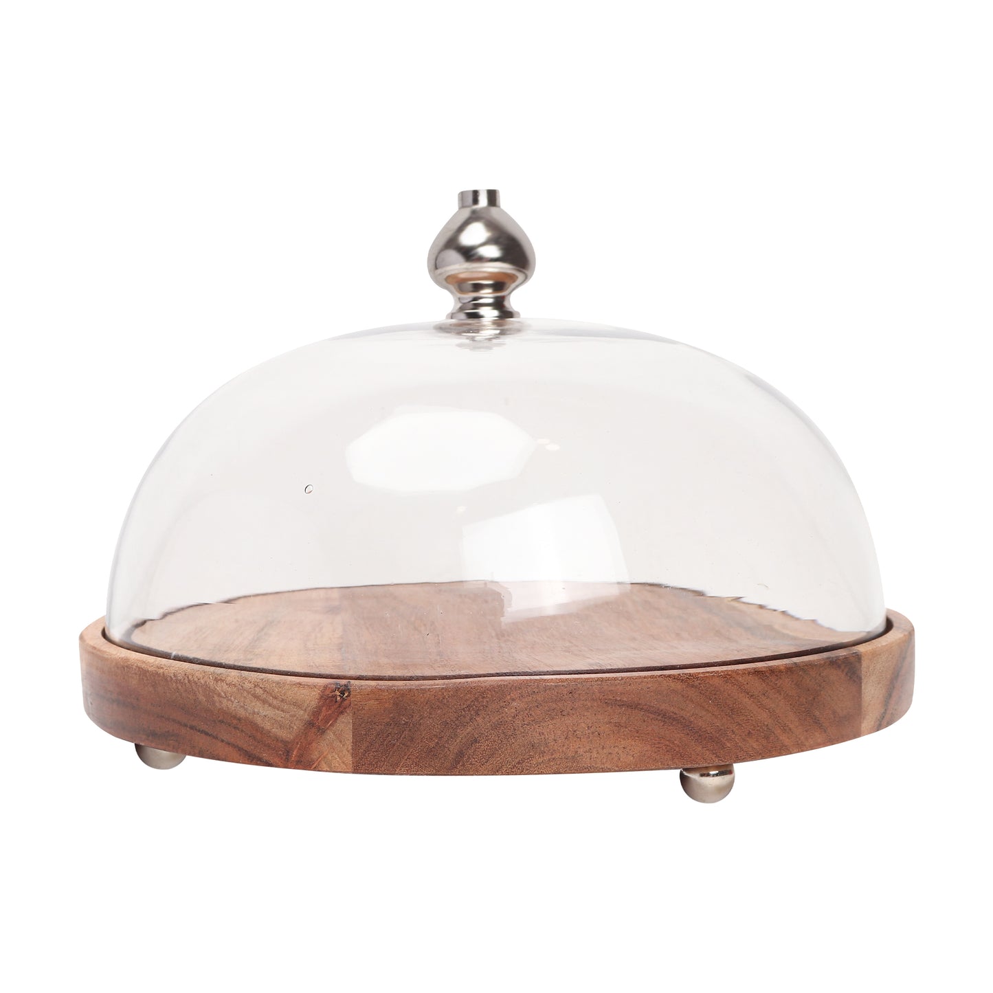 Cake Stand with Glass Dome - 9.5 inch