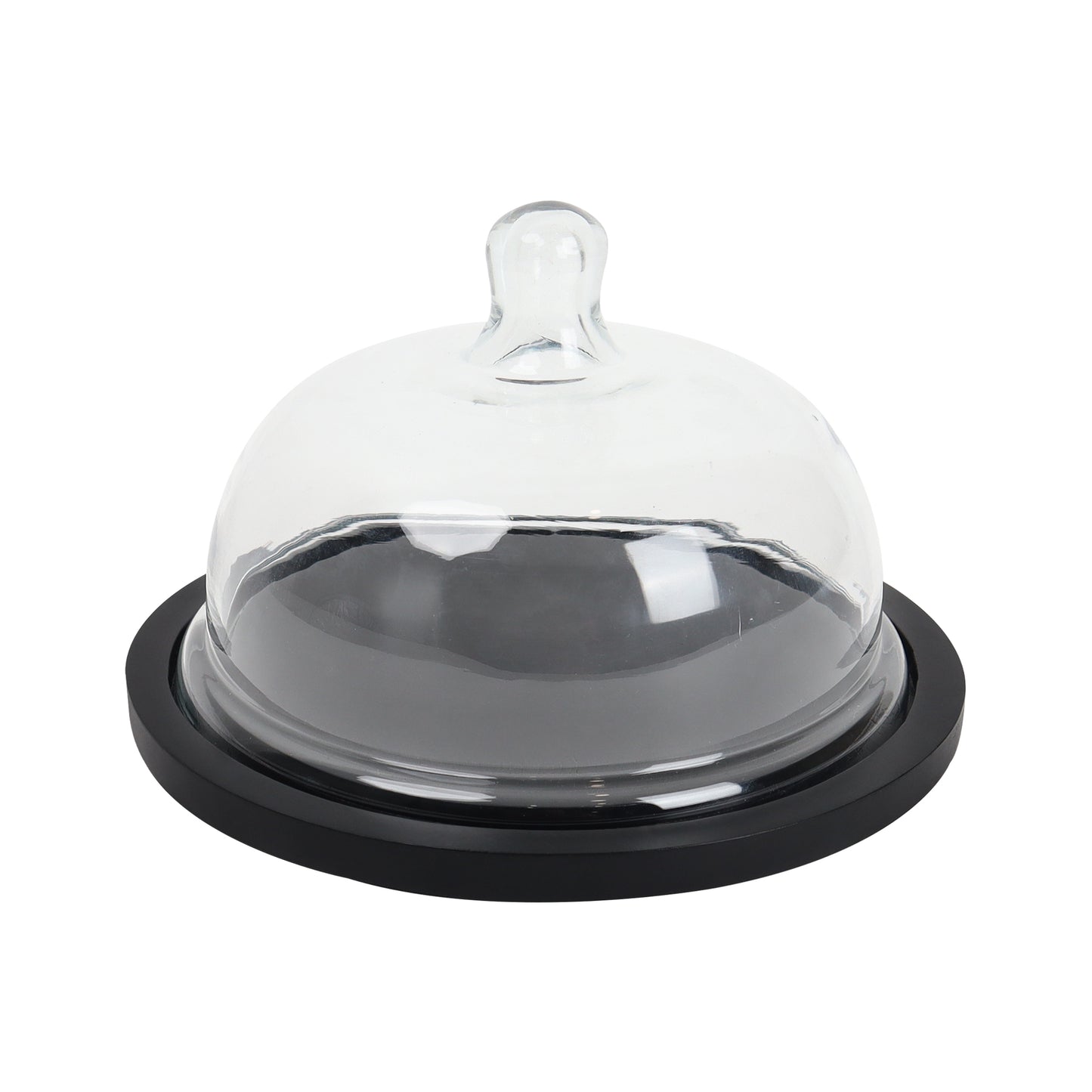 Wooden Cake Stand with Cloche/Dome
