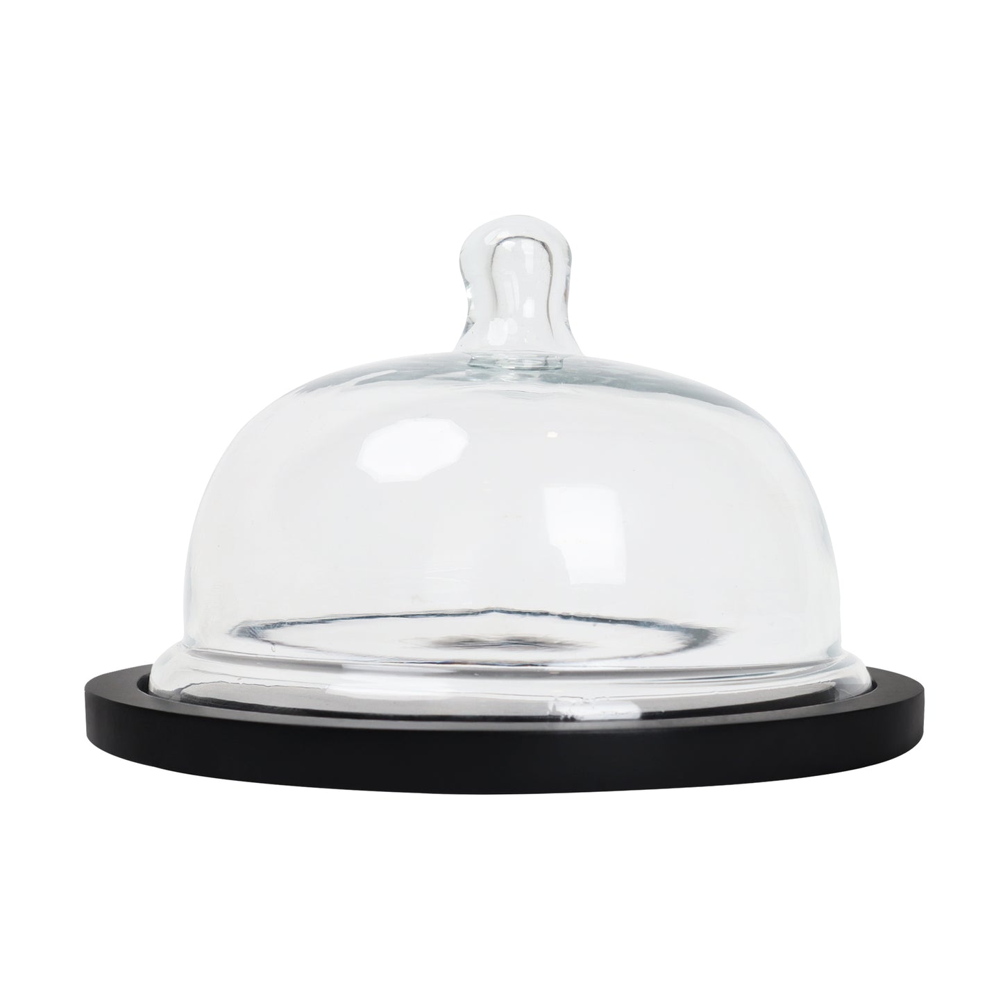 Wooden Cake Stand with Cloche/Dome