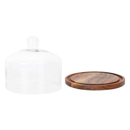 Cake stand with Glass Cloche - 6.75 inch