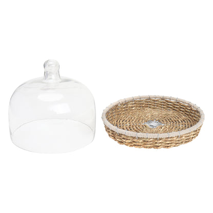 Cake dome with Wicker Base - JT